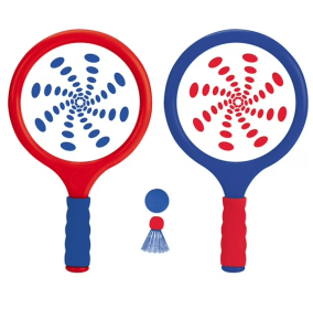 Play Day Boom Racket Game Red & Blue, 4 Piece Outdoor Sports Toy, Children Ages 3+