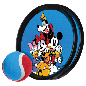 Toss and Catch Game Set for Kids â€“ 2 Grip Paddles with Hook-and-Loop Ball for Outdoor Indoor Sports Play, Age Group 3-99 Years
