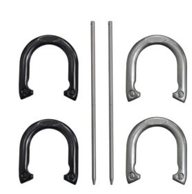 Solid Iron Horseshoes, Outdoor Tossing Game, 4 Piece Count, for All Ages, by MinnARK