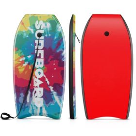 37 Inches Lightweight Body Board Boogie Board with EPS Core XPE Deck HDPE Bottom Multicolor1