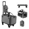 1PC Outdoor Rolling Cat Carrier with Litter Bag and Dual-use Pads
