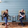 old SKU: 64596337 2pcs Patio Swivel Chairs ,Outdoor Garden Bench , Garden chair , Swivel Chairs Set of 2