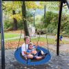 40 Inches Saucer Tree Swing with Adjustable Hanging Ropes and 900D Oxford Fabric
