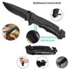 Emergency Survival Kit, Outdoor Survival Gear Tool with Survival Bracelet, Folding Knife, Compass, Emergency Blanket, Fire Starter, Whistle