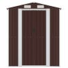 Garden Shed Dark Brown 75.6"x75.2"x87.8" Galvanized Steel