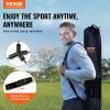 VEVOR Badminton Net, Height Adjustable Volleyball Net, 17ft Wide Foldable Pickleball Net, Portable Easy Setup Tennis Net Set with Poles