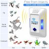 Ultrasonic Pest Control Repeller Plug in Electronic Insect Defender 2 Pack Roach Bed Bug Mouse Rodent Mosquito Killer Indoor Reject for Cockroach Ants