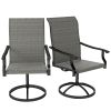 2pcs Patio Swivel Chairs ,Outdoor Garden Bench , Garden chair , Swivel Chairs Set of 2