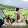 75"D x 30"W x 2.5"H sleeping mat for camping grey
