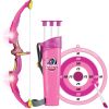 Light-Up Bow and Arrow Archery Toy Set for Girls â€“ Outdoor Sport Set with Target, 3 Suction Arrows, Quiver â€“ Indoor/Outdoor Play