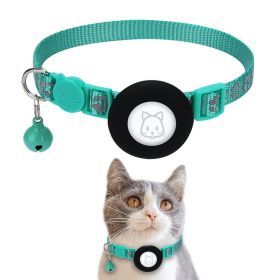 Pet Cat Reflective Collar With Bell For Airtag Tracker (Type: Pet Supplies, Color: Green)