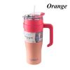 40oz Wall insulated Water Bottle, StainlessSteel Water Cup, For lce Water, lced Tea, CoffeeTo Keeps Drinks Cold, With Handle And StrawCover