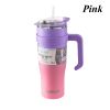 40oz Wall insulated Water Bottle, StainlessSteel Water Cup, For lce Water, lced Tea, CoffeeTo Keeps Drinks Cold, With Handle And StrawCover