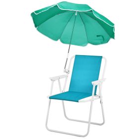 Folding Beach Chair with Umbrella for Adults, Lightweight Porable Camping Chair with 265lbs Capacity for Travel Picnic Concert & Outdoor Activities (Color: as picture)