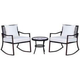 Patio Rocking Bistro Set (Color: as picture)