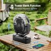 Portable Misting Fan, 24000mAh Rechargeable Battery Powered Camping Fan 460ml Large Tank USB Desk Fan