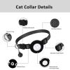 Pet Cat Reflective Collar With Bell For Airtag Tracker