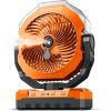 Portable Misting Fan, 24000mAh Rechargeable Battery Powered Camping Fan 460ml Large Tank USB Desk Fan