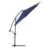 1 Piece 10ft Classic Hanging Umbrella Patio Shade Offset Outdoor Market Umbrella with Cross Base Waterproof UV Protection Burgundy